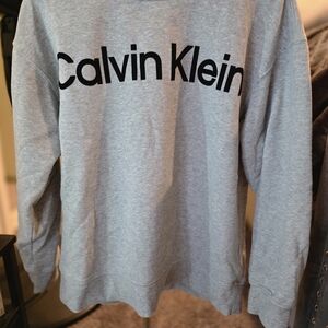 Calvin Klein Men's Crewneck Sweater in Light Gray